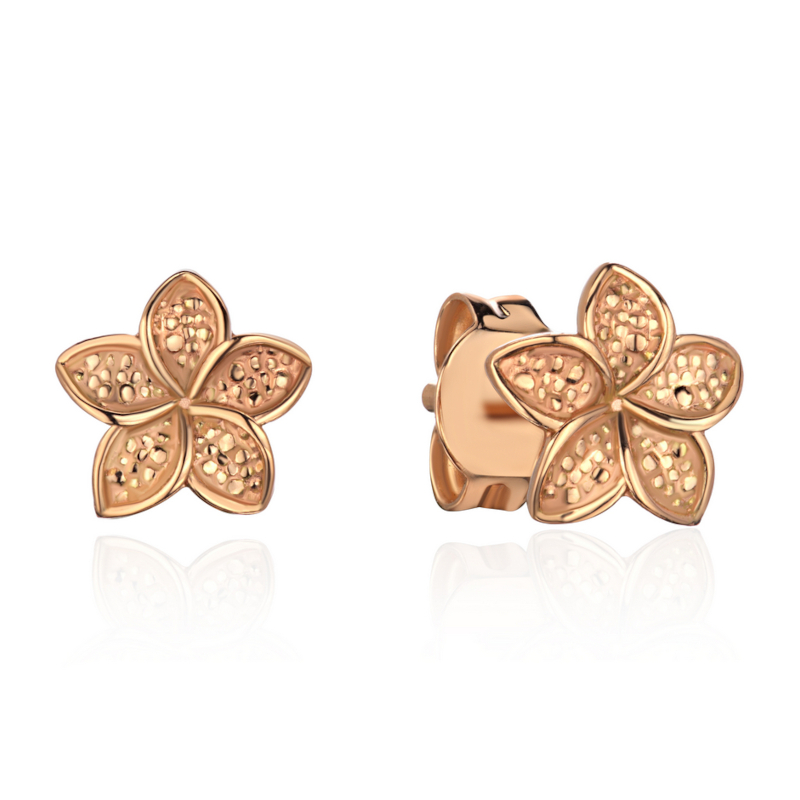 Серьги из красного золота 585 пробы без вставок 01С0117137
