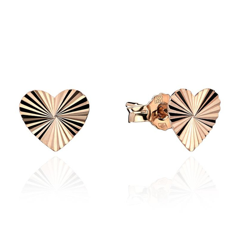 Серьги из красного золота 375 пробы без вставок 01С714698S