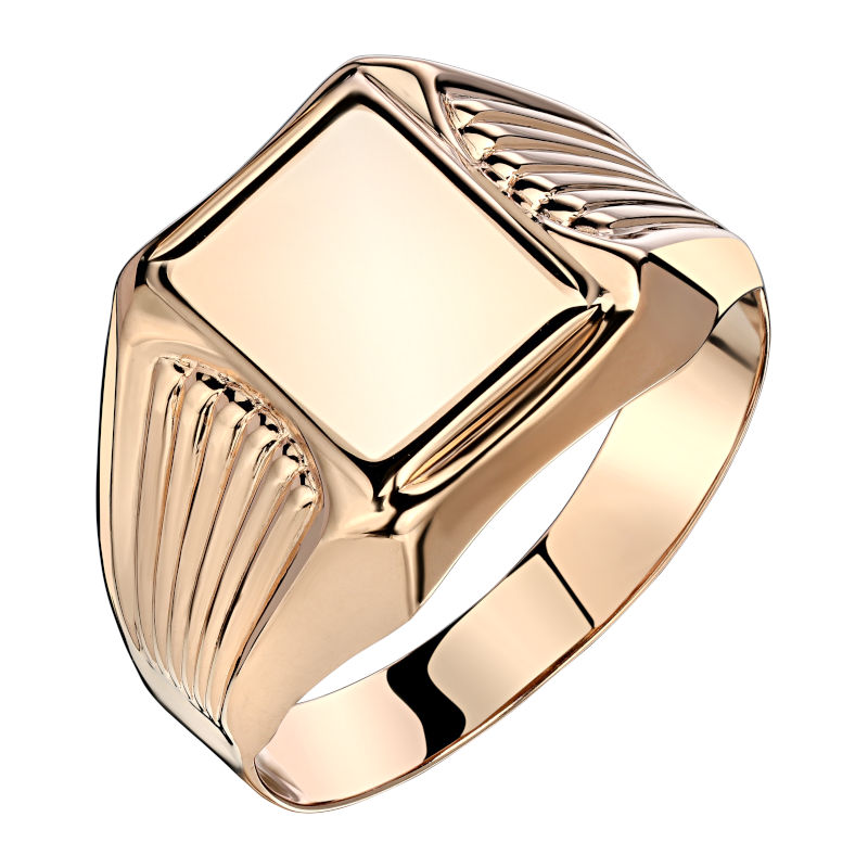 Перстень из красного золота 585 пробы без вставок 01Т012226