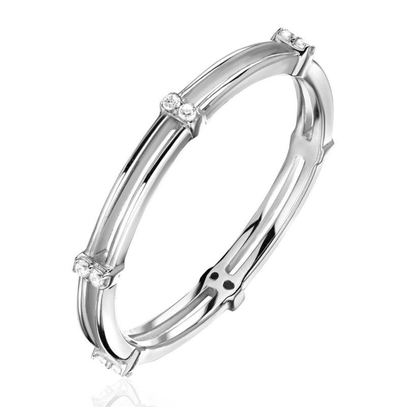 Кольцо из белого золота 585 пробы с бриллиантами 01К6214640-17