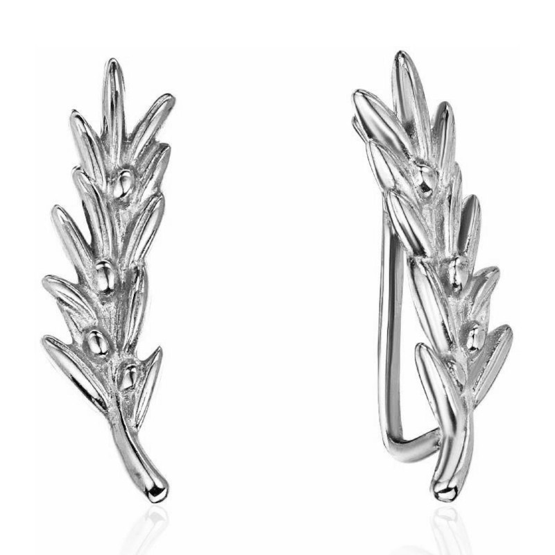 Серьги из платины 585 пробы без вставок 01С0915331-585