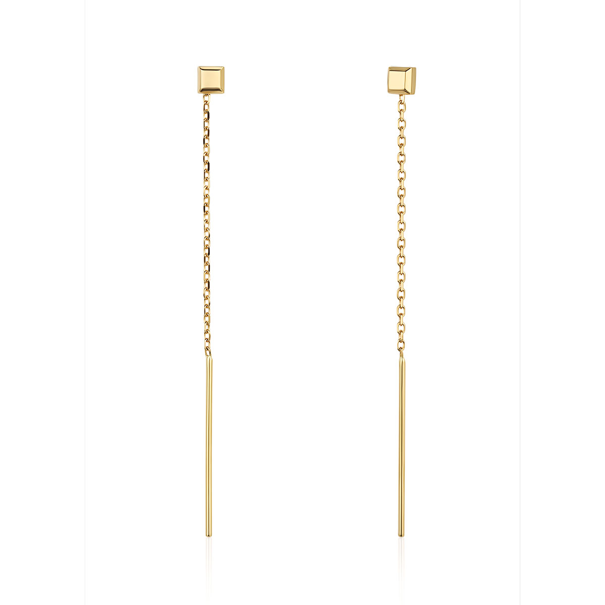 Серьги из желтого золота 585 пробы без вставок 01С0316259