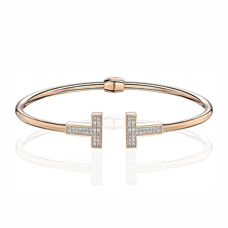 Браслет из золоченого серебра 925 пробы с фианитами 01Б152890А