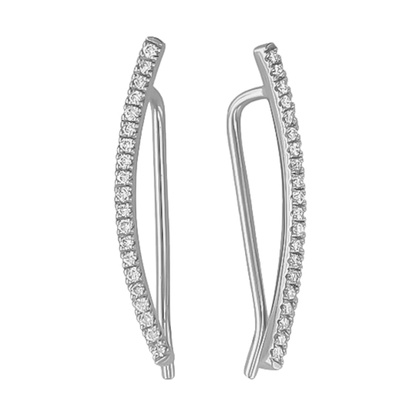 Каффы из белого золота 585 пробы с бриллиантами 01С627300-17