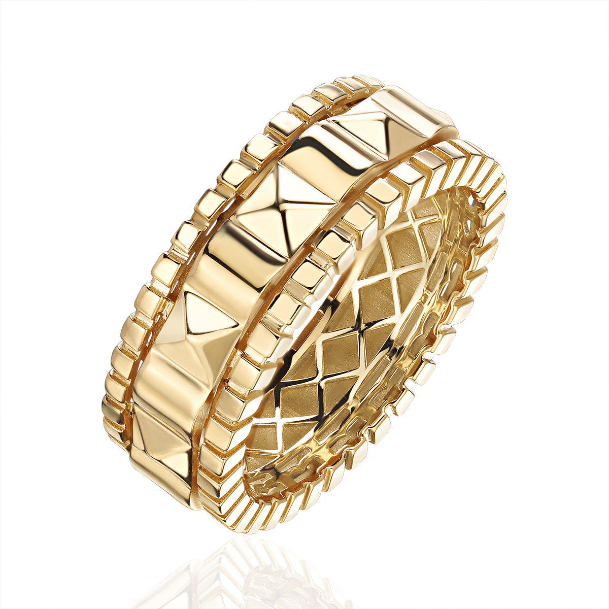 Кольцо из желтого золота 585 пробы без вставок 01К0315780