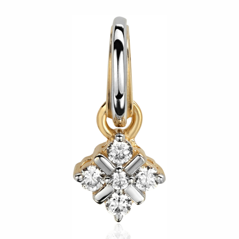 Подвеска из желтого золота 585 пробы с фианитами 01П1314538Р