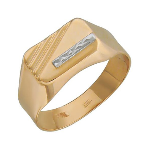 Печатка из красного золота 375 без вставок 01Т714890S