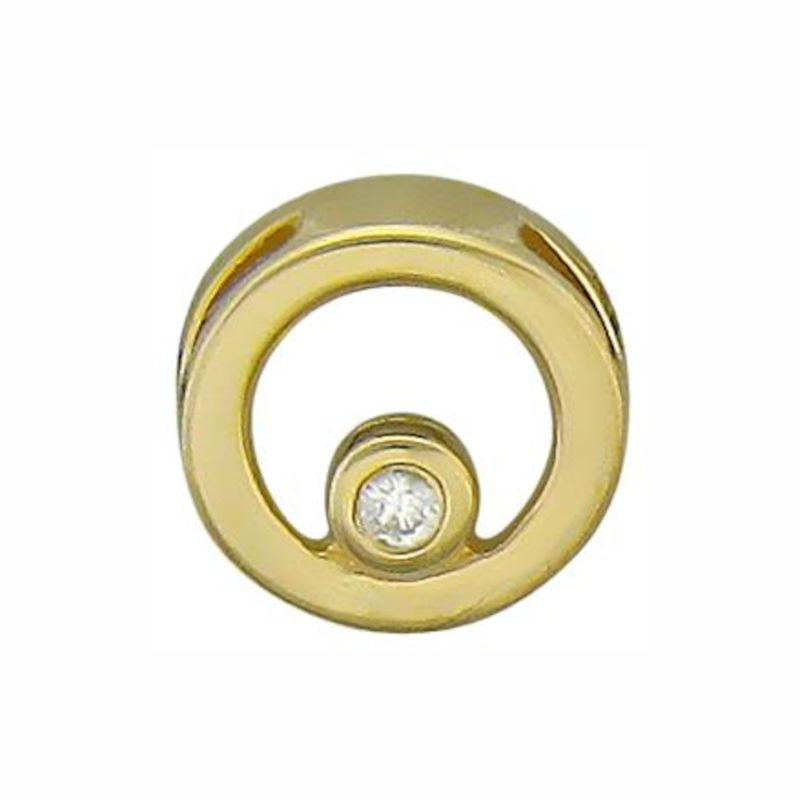 Подвеска из желтого золота 585 пробы с бриллиантом 01П637573