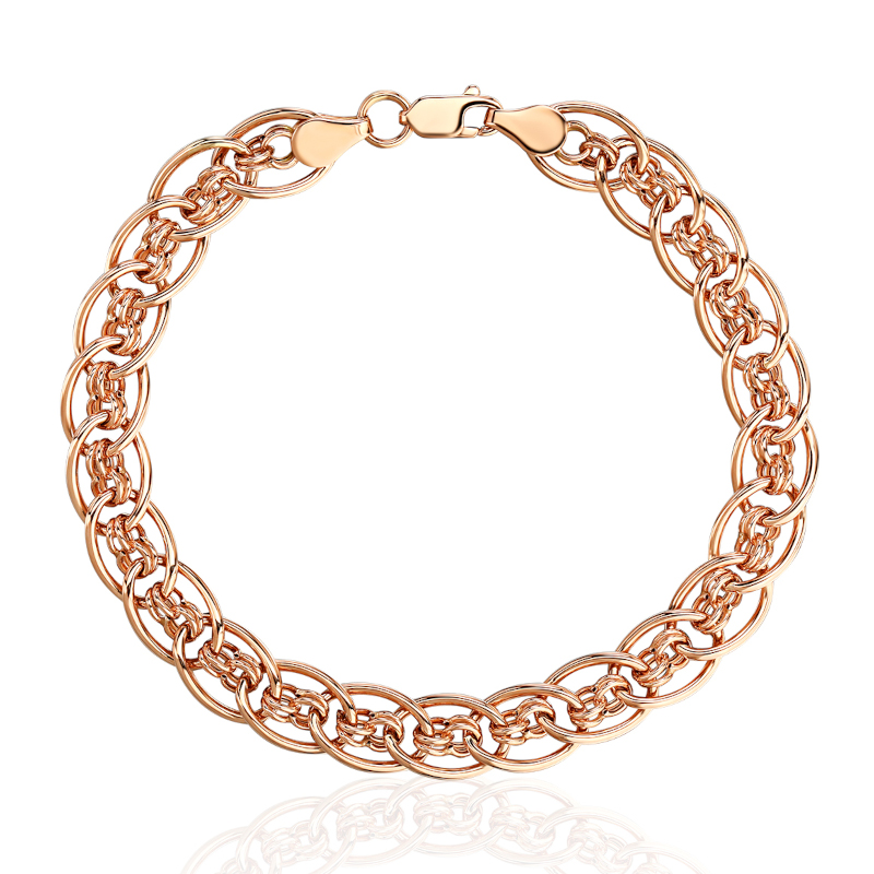 Браслет из красного золота 375 пробы без вставок 01Б013632S