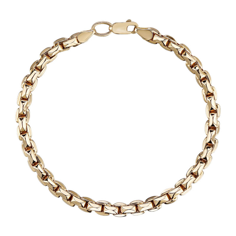 Браслет из желтого золота 585 пробы без вставок 01Б033717