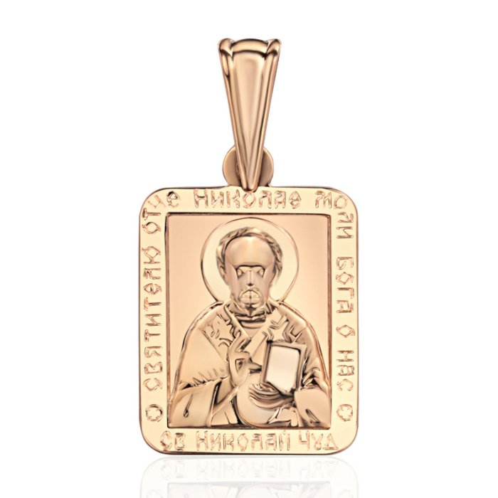 Подвеска из красного золота 585 пробы без вставок 01П010878