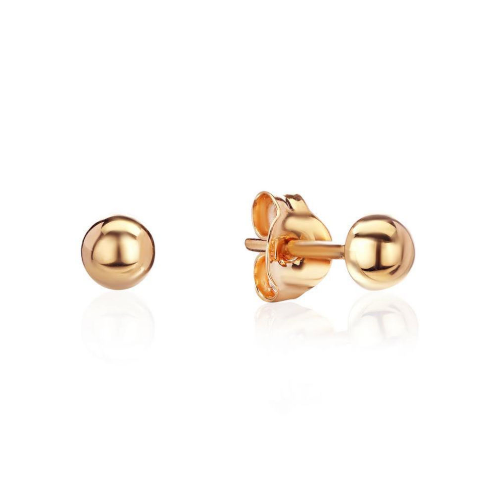 Серьги из красного золота 375 пробы без вставок 01С0113741S