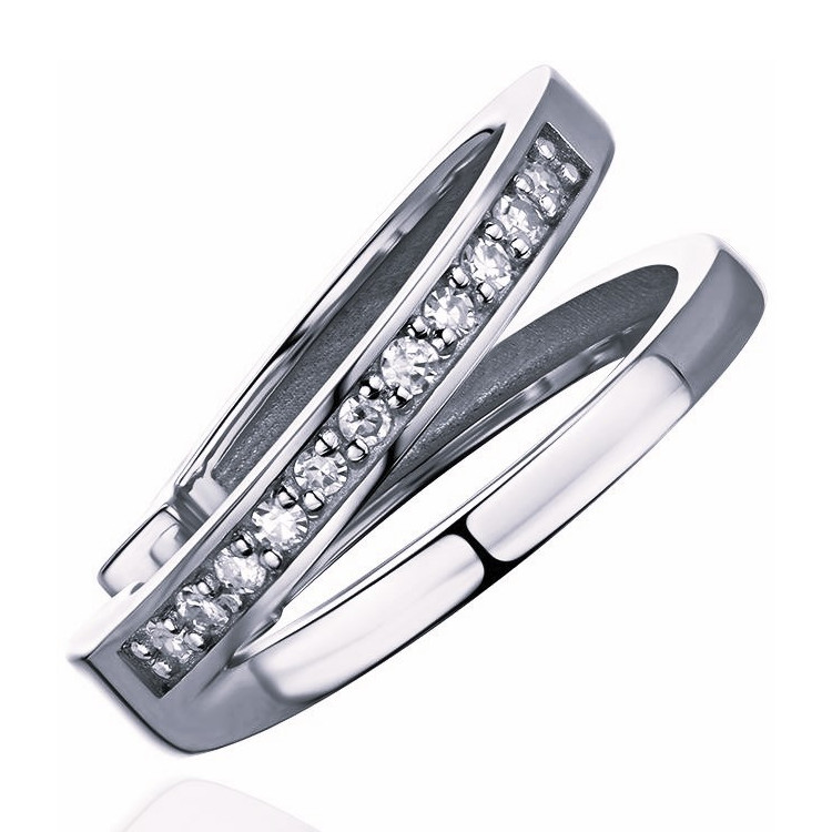 Серьга Одиночная из платины 585 пробы с бриллиантами 01С6916920-17-585