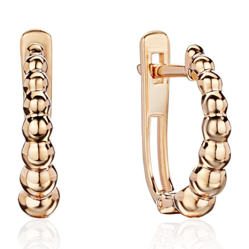 Серьги из красного золота 375 пробы без вставок 01С0114823S