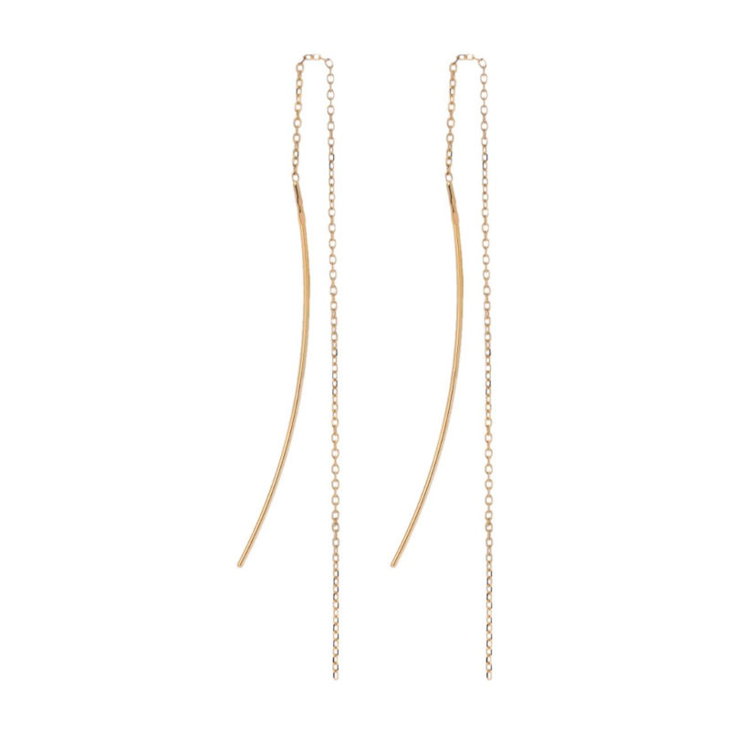 Серьги из желтого золота 585 пробы без вставок 01С0313279