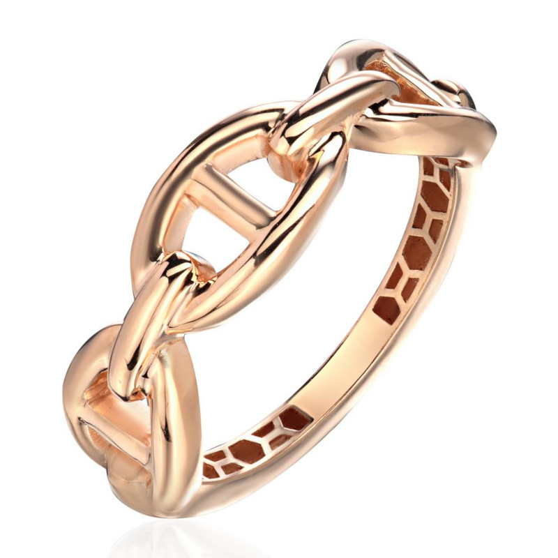 Кольцо из красного золота 375 пробы без вставок 01К0116348S