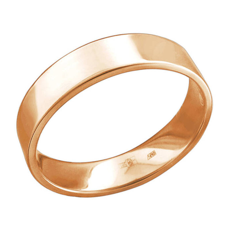 Обручальное кольцо из красного золота 585 пробы 01О010466