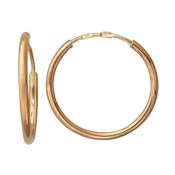 Серьги из красного золота 375 пробы без вставок 01С010399S