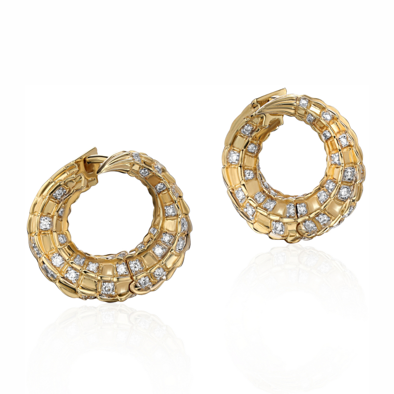 Серьги из желтого золота 585 пробы с бриллиантами 01С6313334