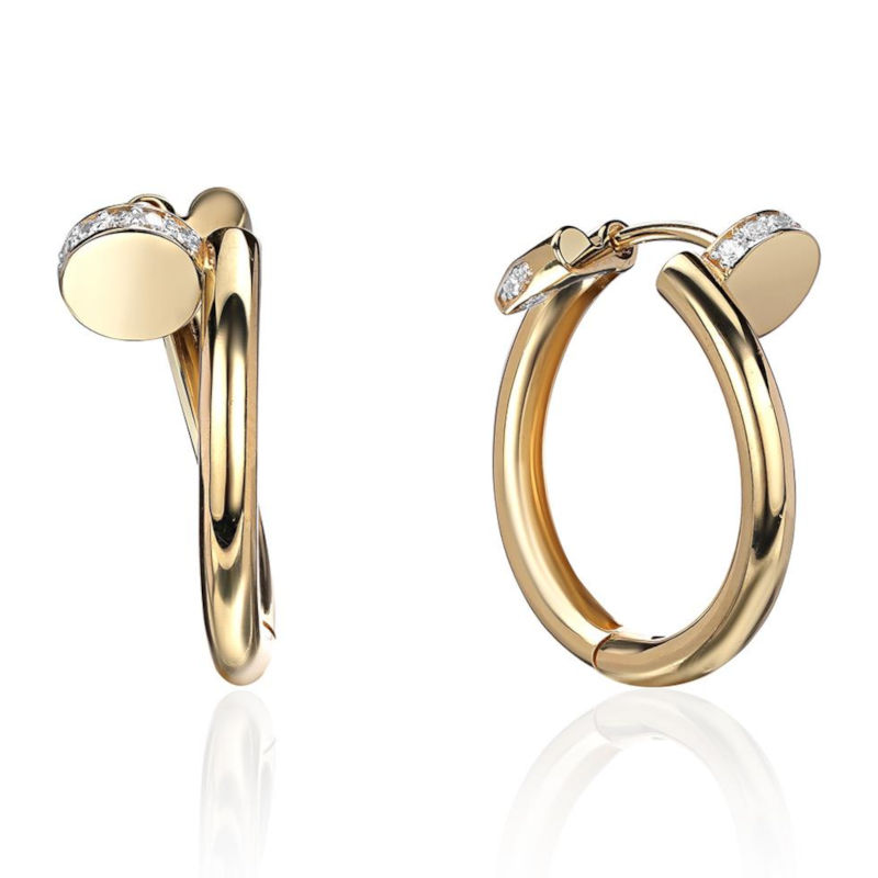 Серьги из желтого золота 585 пробы с бриллиантами 01С6314116Р-17