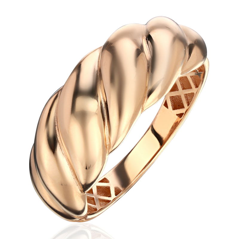 Кольцо из красного золота 585 пробы без вставок 01К0115599