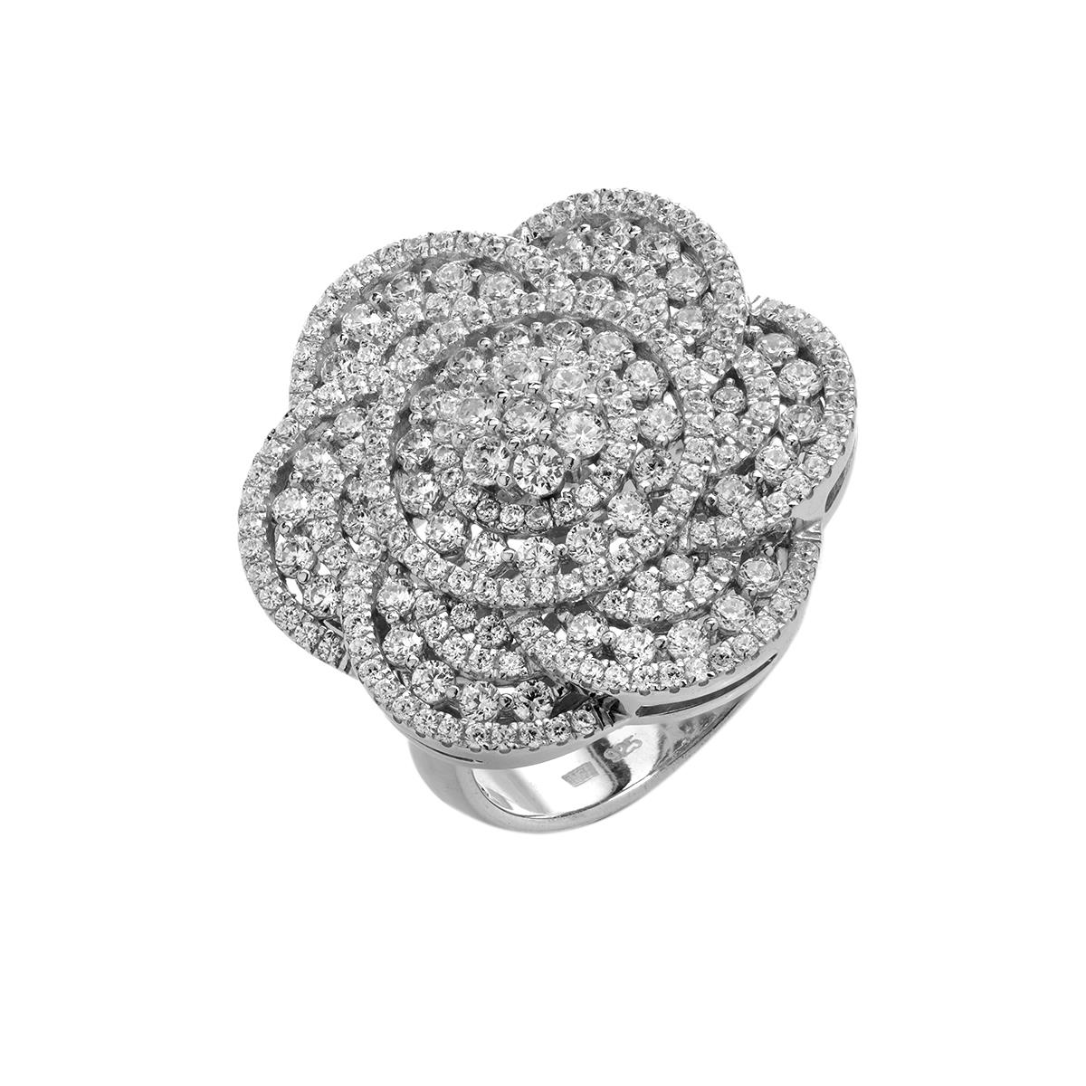 Кольцо из серебра 925 пробы с фианитами 01К1513883