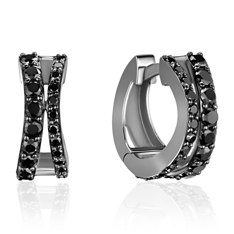 Серьги из белого золота 585 пробы с бриллиантами 01С6217001ЧР-1