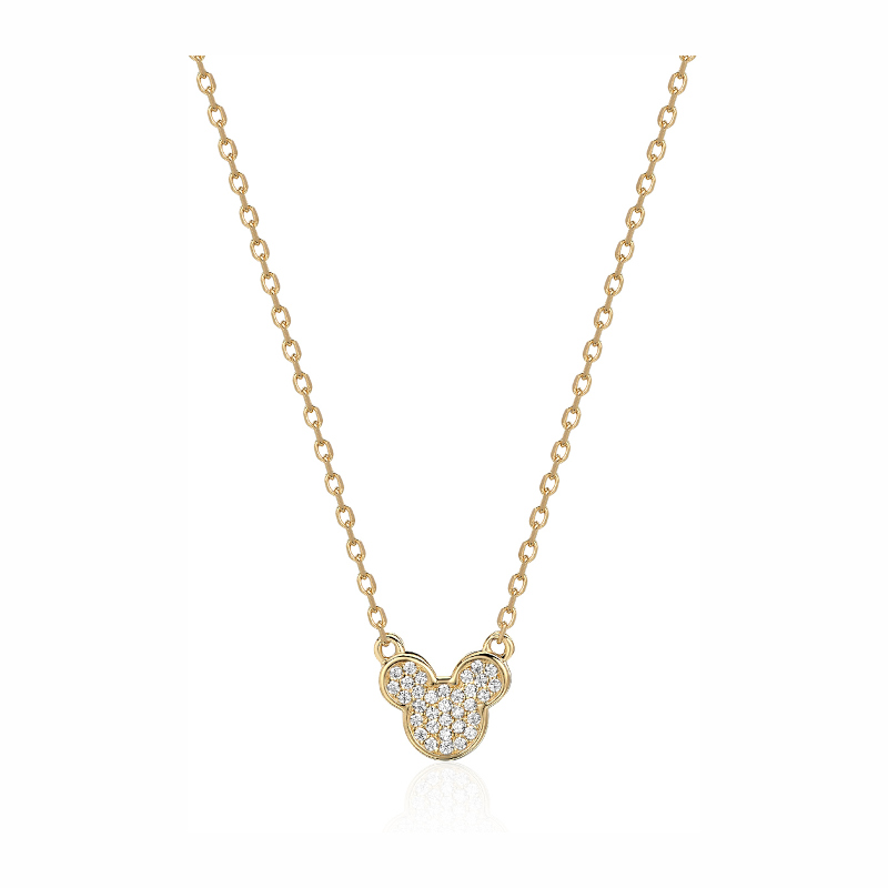 Колье из желтого золота 585 пробы с фианитами 01Л132109