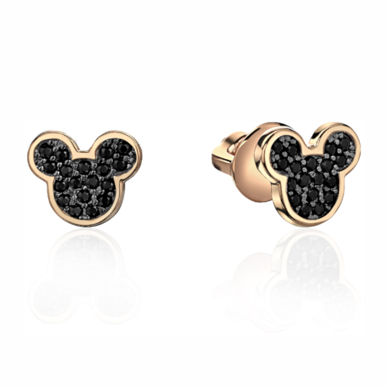 Серьги из красного золота 585 пробы с фианитами 01С2115317ЧР-1