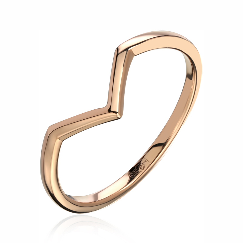 Кольцо из красного золота 585 пробы без вставок 01К0115485