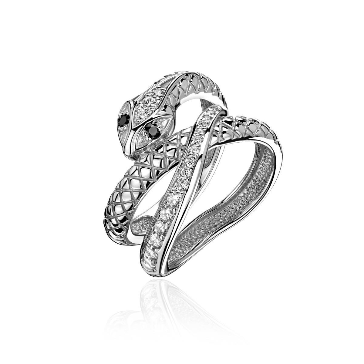 Кольцо из серебра 925 пробы с фианитами 01К258513-1