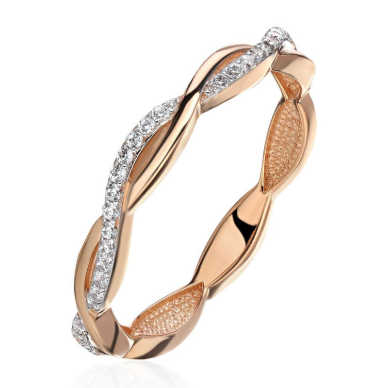 Кольцо из красного золота 375 пробы с фианитами 01К1115738SР