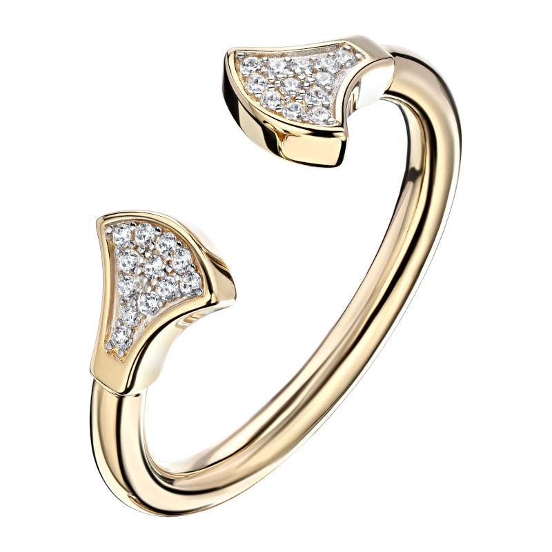 Кольцо из желтого золота 585 пробы с фианитами 01К1315120Р