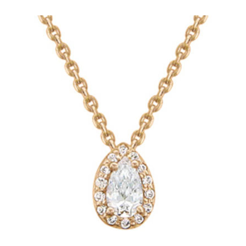 Колье из красного золота 585 пробы с фианитами 01Л110988