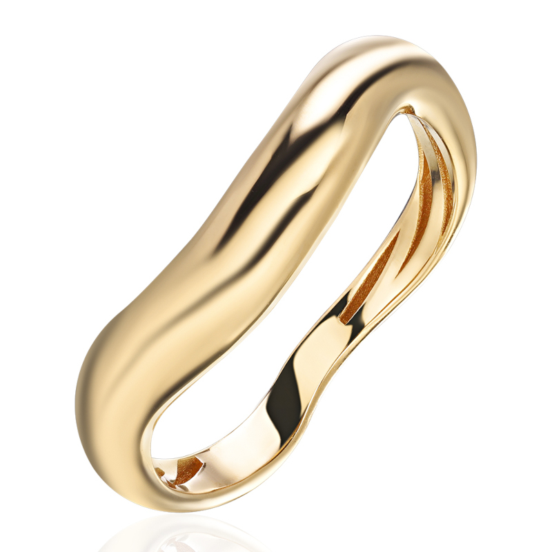 Кольцо из желтого золота 585 пробы без вставок 01К0316886