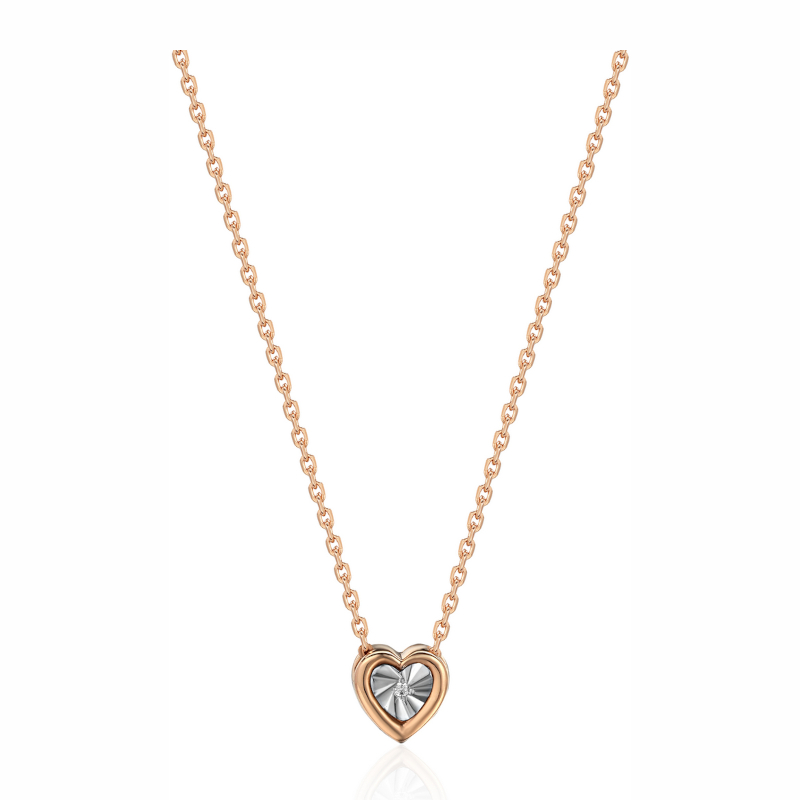 Колье из комбинированного золота 585 пробы с фианитом 01Л162303