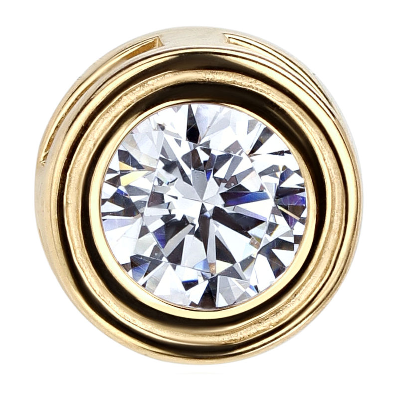 Подвеска из желтого золота 585 пробы с фианитом 01П131227