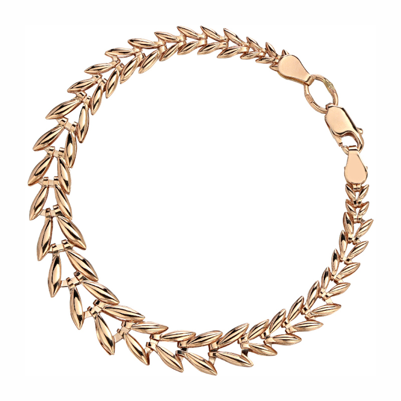 Браслет из красного золота 585 пробы без вставок 01Б013271