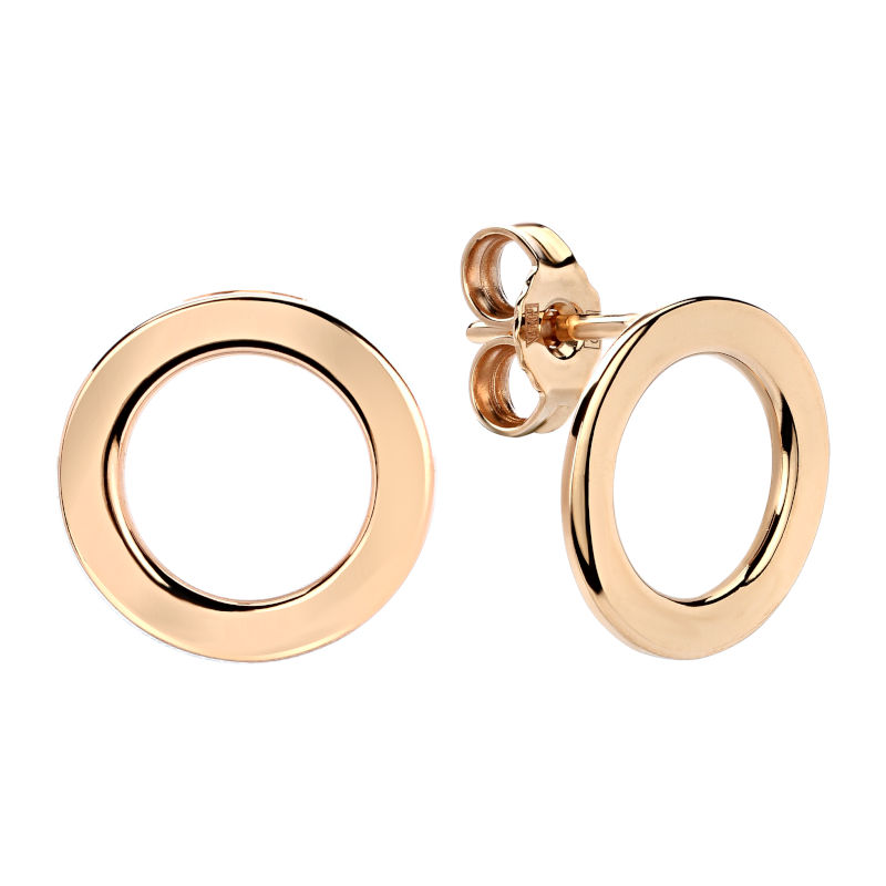 Серьги из красного золота 585 пробы без вставок 01С0113928