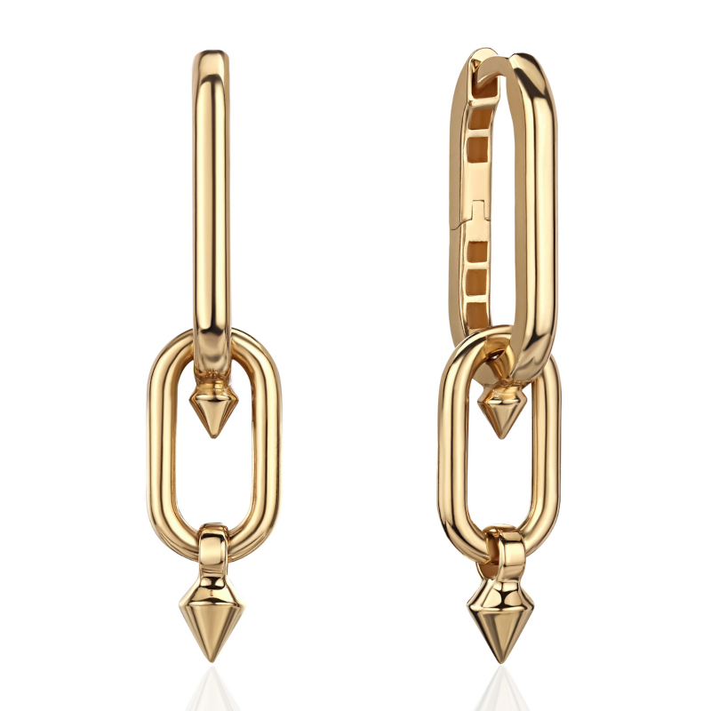 Серьги из желтого золота 585 пробы без вставок 01С0316954