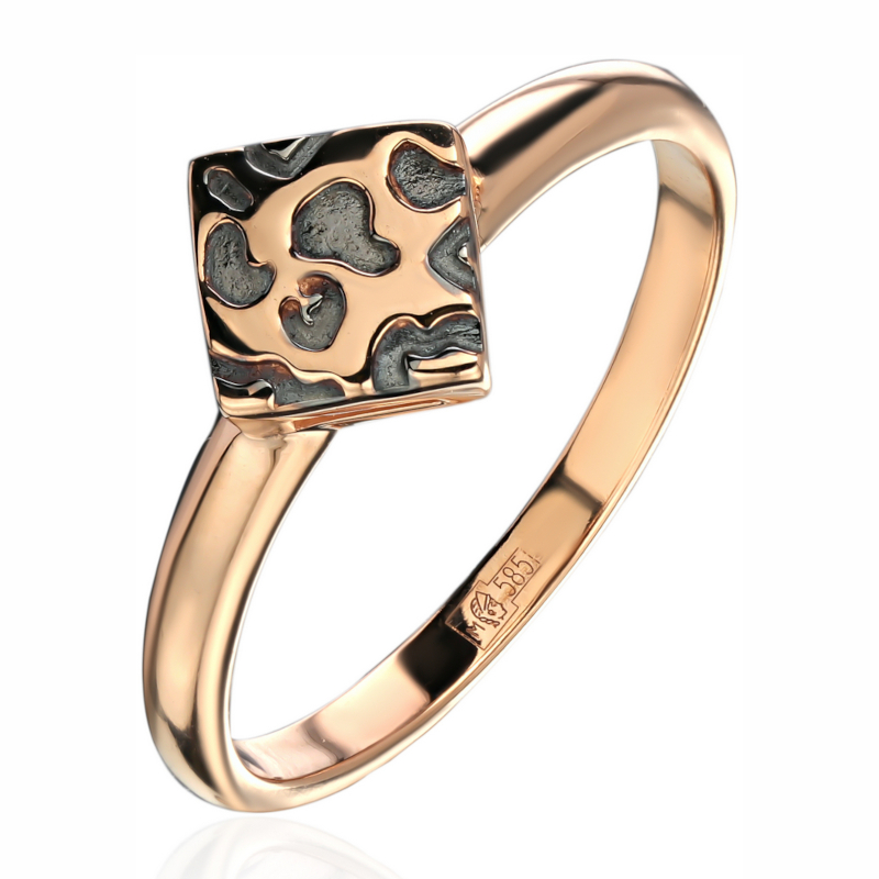 Кольцо из красного золота 585 пробы без вставок 01К0115622Ч