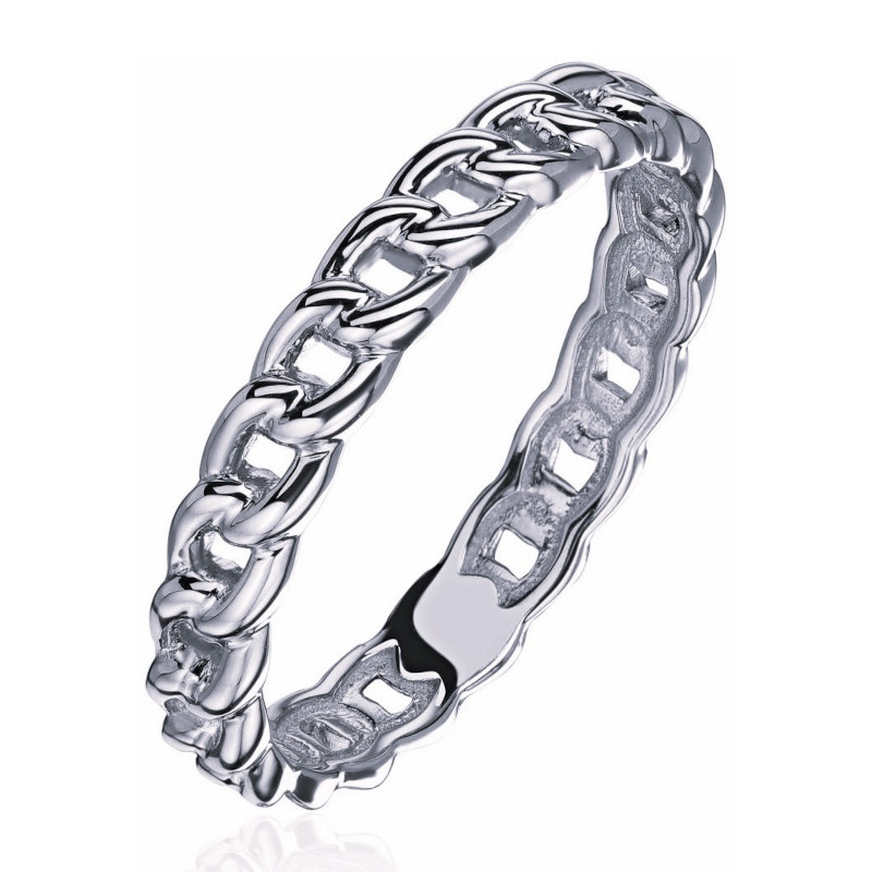 Кольцо из платины 585 пробы без вставок 01К0915534-585