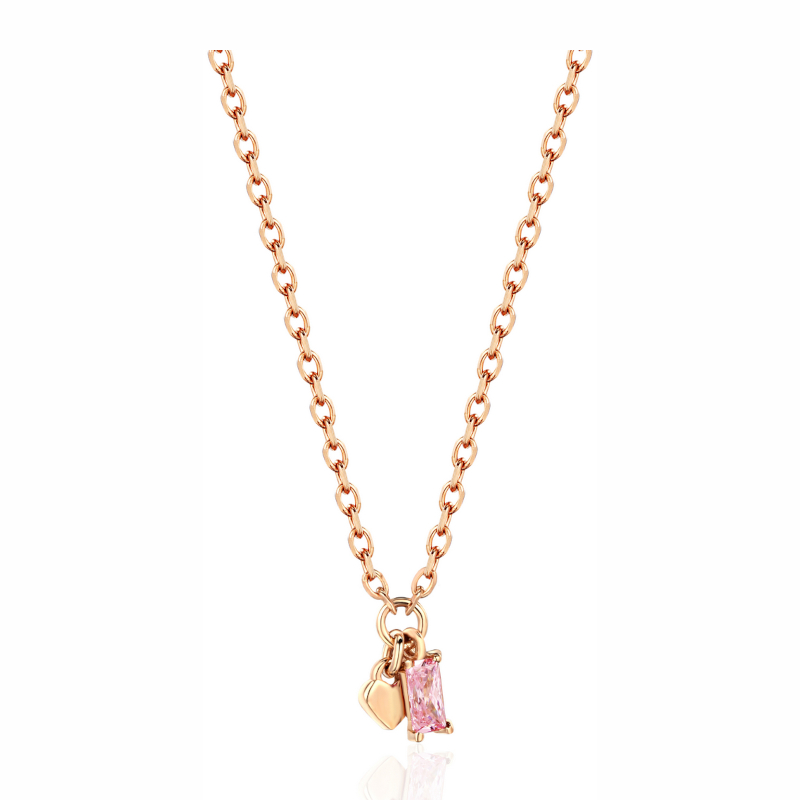 Колье из красного золота 585 пробы с фианитами 01Л212390-2