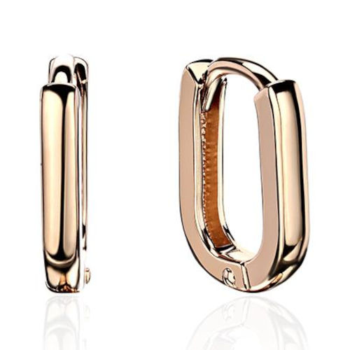 Серьги конго из красного золота 375 пробы без вставок 01С0114063S