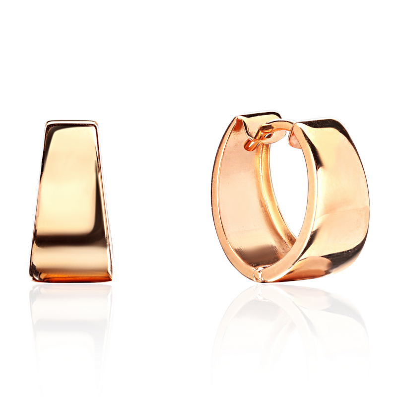 Серьги из красного золота 585 пробы без вставок 01С010425