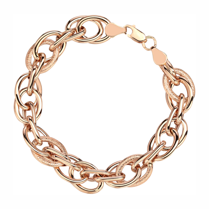 Браслет из красного золота 585 пробы без вставок 01Б013134