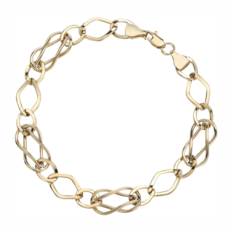 Браслет из желтого золота 585 пробы без вставок 01Б033167Д