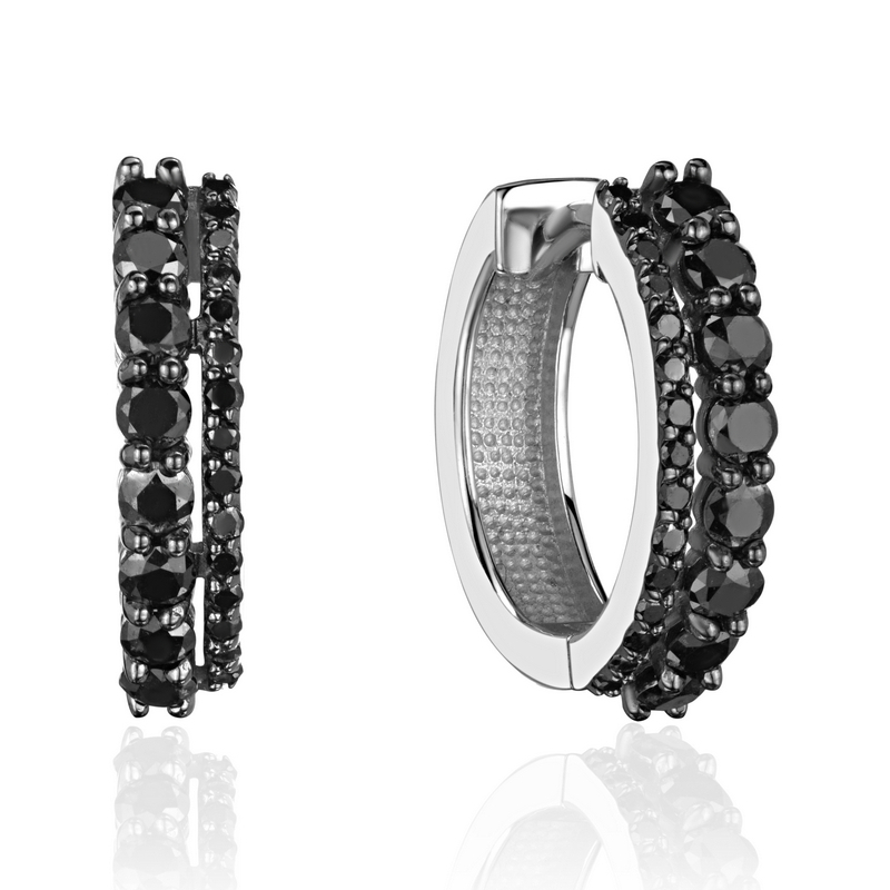 Серьги из белого золота 585 пробы с бриллиантами 01С6217000ЧР-1