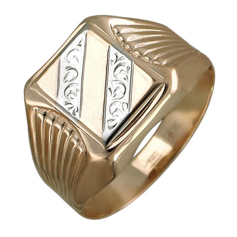 Перстень из красного золота 585 пробы без вставок 01Т718290