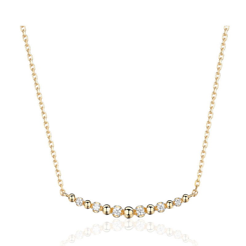 Колье из желтого золота 585 пробы с бриллиантами 01Л632549Р